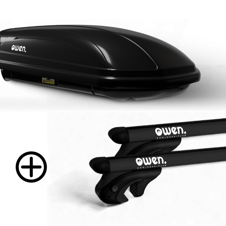 OWEN Dachträger schwarz 5.0S & Dachbox 320L ADVANCED - Bundle