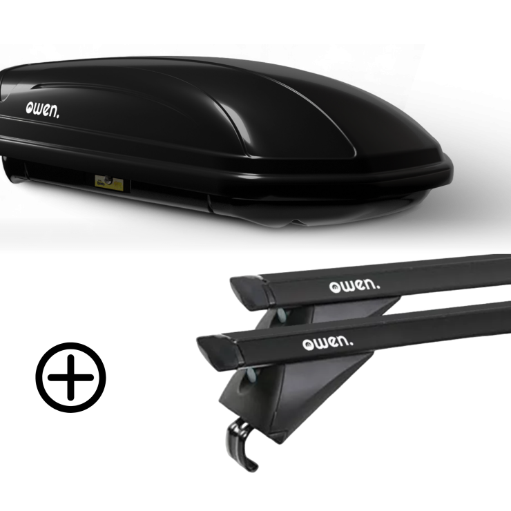 OWEN Dachträger schwarz 5.0L PRO & Dachbox 320L ADVANCED - Bundle