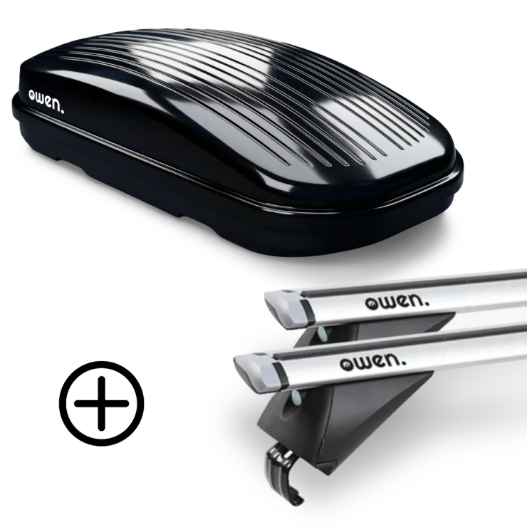 OWEN Dachträger 5.0S PRO & Dachbox 320L PREMIUM - Bundle