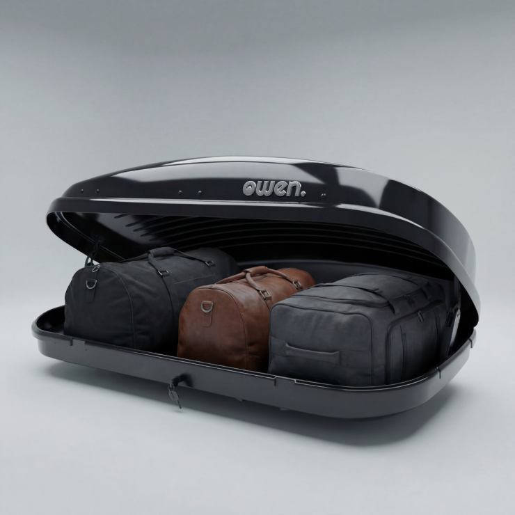 OWEN Dachträger schwarz 5.0L & Dachbox 320L PREMIUM - Bundle